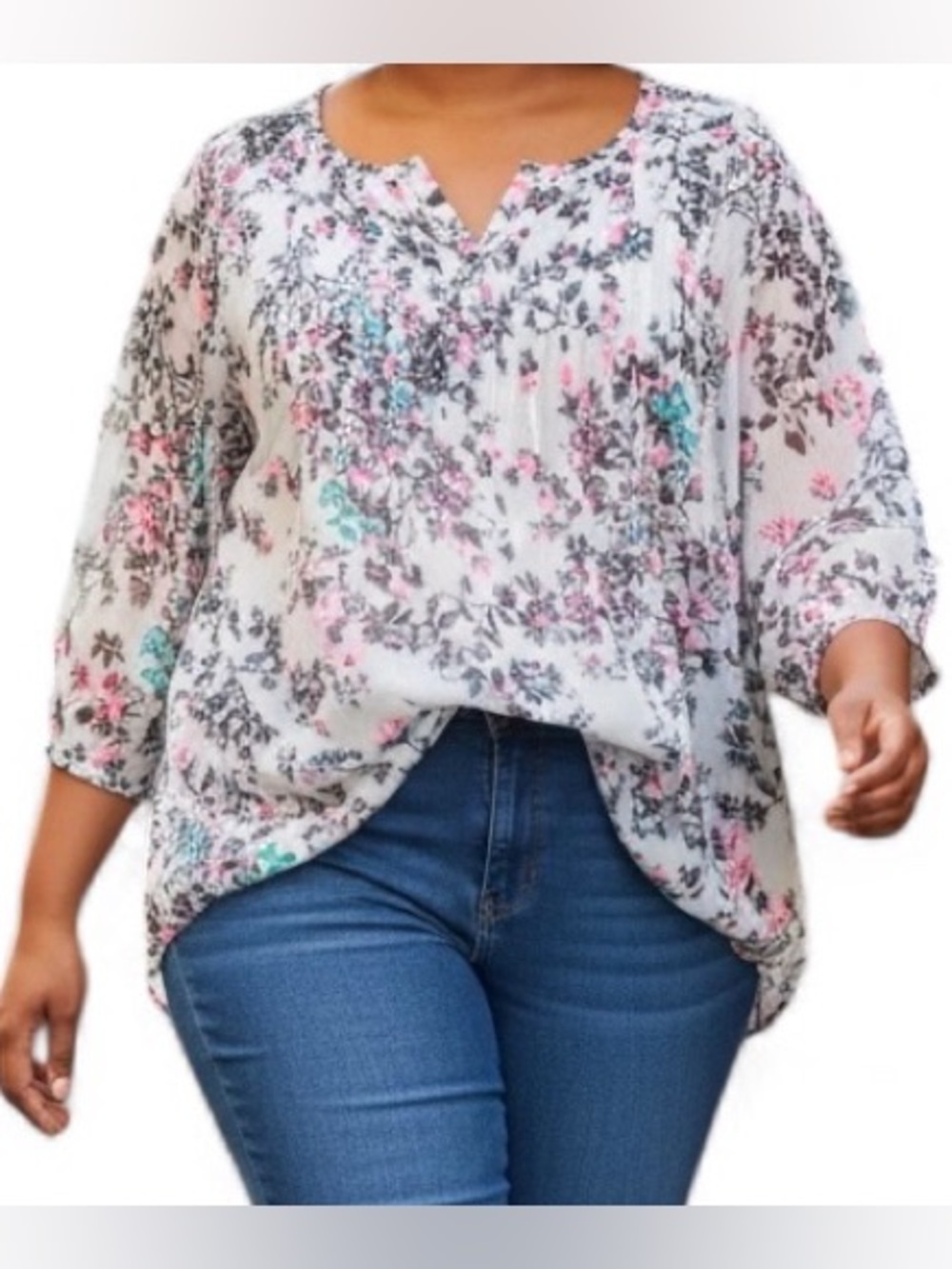 Torrid Floral Print Blouse Top